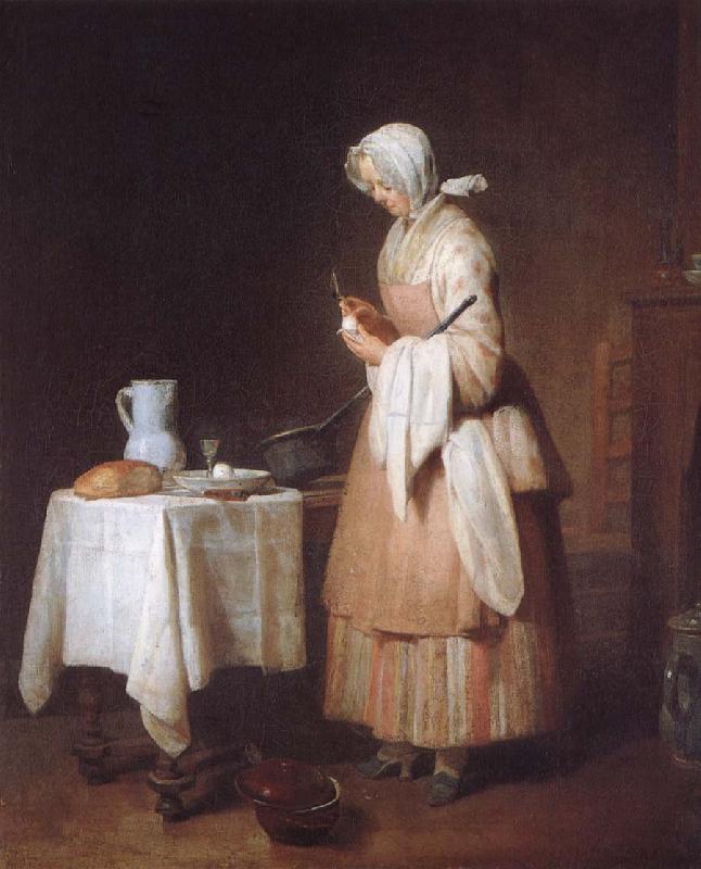 Jean Baptiste Simeon Chardin Barnjungfrun Sweden oil painting art